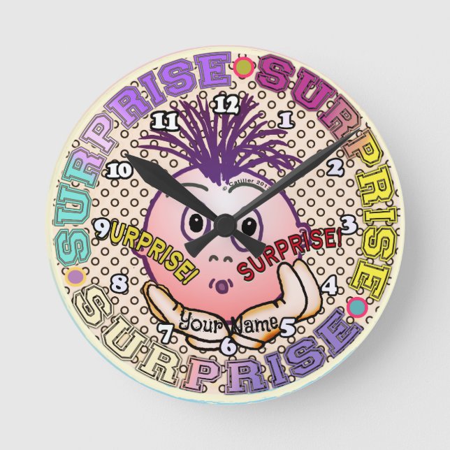 Horloge Ronde Surprised Face (Recto)