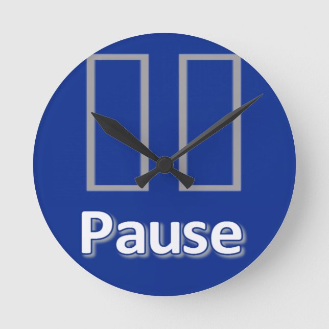 Horloge Ronde Suspendre l'horloge bleue (Recto)
