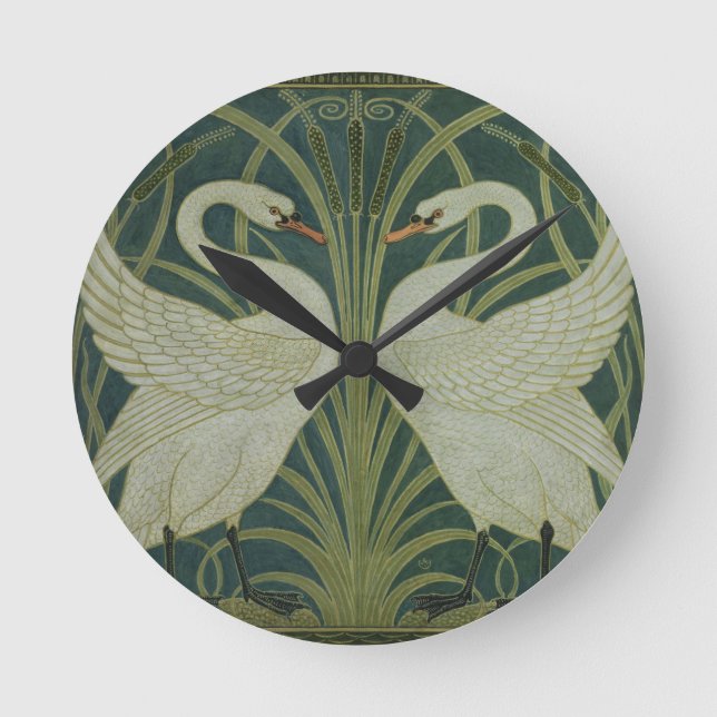 Horloge Ronde 'Swan, Rush et Iris' (Recto)