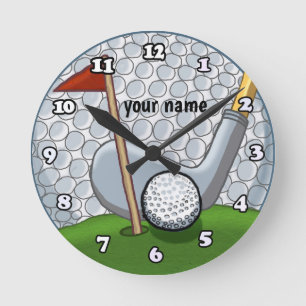 Horloge Ronde Swing de golf 