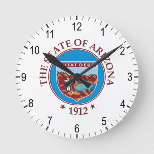 Horloge Ronde Symbole Arizona