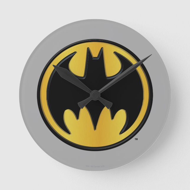 Horloge Ronde Symbole Batman | Logo rond classique (Recto)