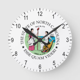 Horloge Ronde Symbole Caroline du Nord