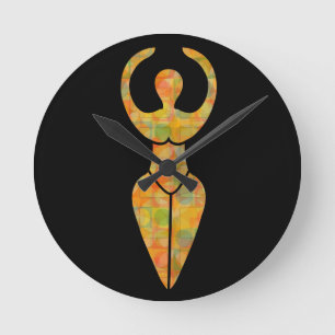 Horloge Ronde Symbole de la déesse de Wiccan
