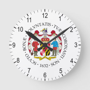 Horloge Ronde Symbole du Maryland