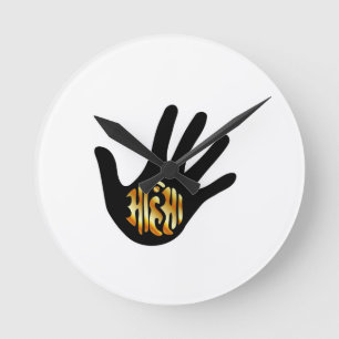 Horloge Ronde Symbole religieux de Jainism-Ahimsa