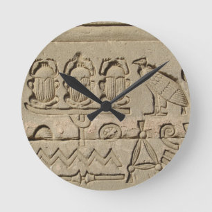 Horloge Ronde Symboles égyptiens antiques