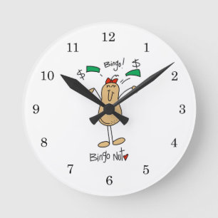Horloge Ronde T-shirts et Cadeaux Bingo Nut
