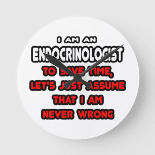 Horloge Ronde T-shirts et cadeaux endocrinologues amusants