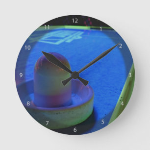 Horloge Ronde Table et maillot de hockey avec éclairage néon