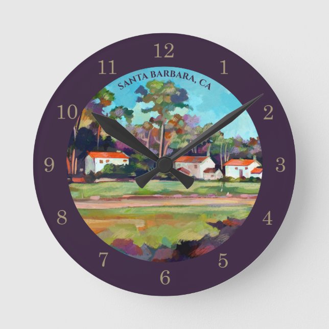 Horloge Ronde Tableau de Mission Park Père Noël Barbara, CA (Recto)
