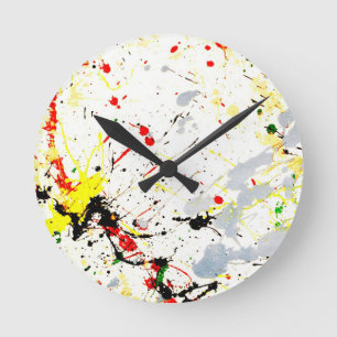 Horloge Ronde Tache de peinture