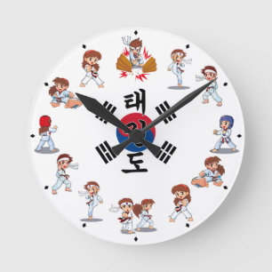 Horloge Ronde Taekwondo