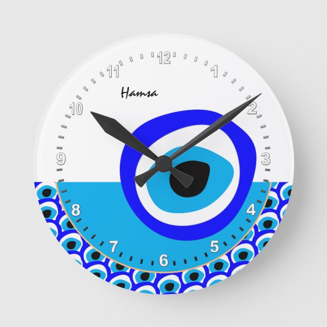 Horloge Ronde Talisman & Evil Eye Amulet, Turkish / Arabic white (Recto)