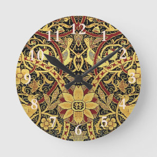 Horloge Ronde Tapisserie fausse de William Morris Bullerswood
