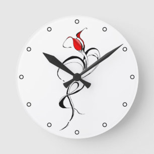 Horloge Ronde Tatouage artistique tribal surréaliste de dame à l