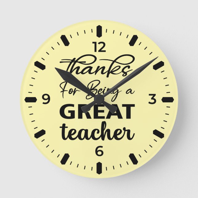 Horloge Ronde Teacher Appreciation (Recto)