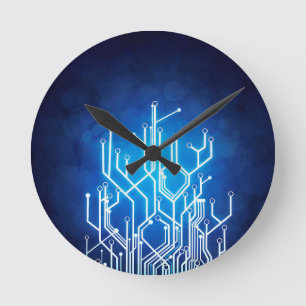 Horloge Ronde technologie-circuit-circuit-board