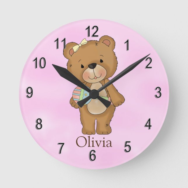 Horloge Ronde Teddy Bear (Recto)