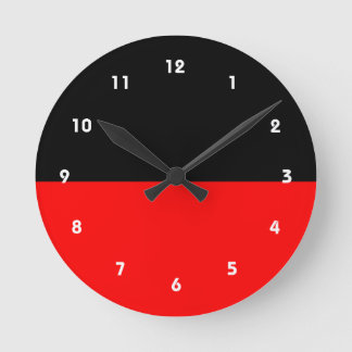 Horloge Ronde templat fait sur commande inférieur noir supérieur