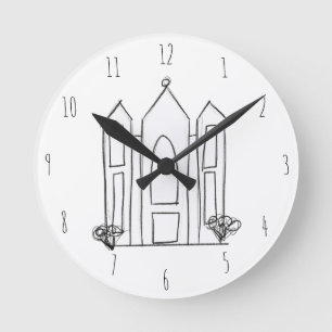Horloge Ronde Temple mormon simple moderne LDS Salt Lake City