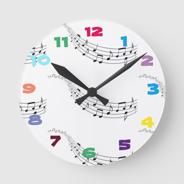 Horloge Ronde temps génial de musique (Recto)