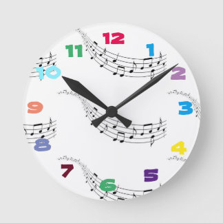Horloge Ronde temps génial de musique