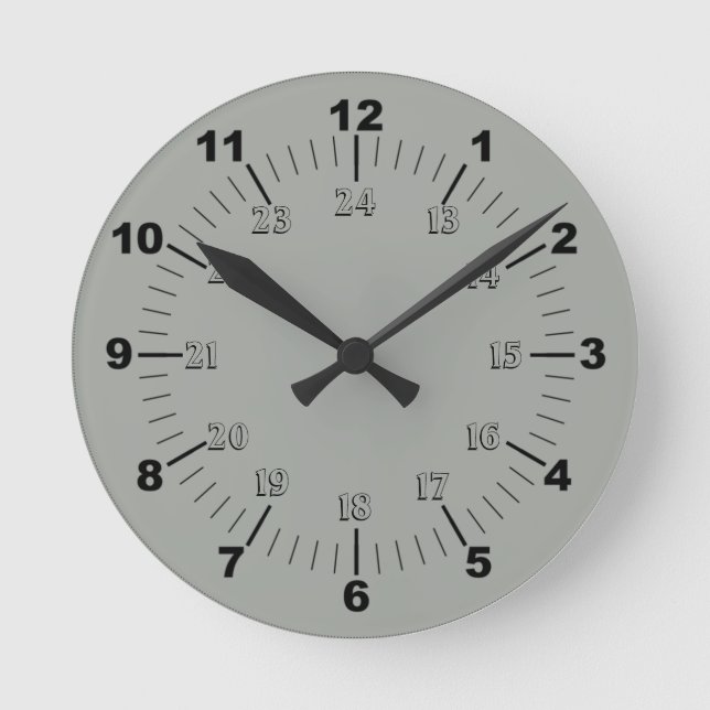Horloge Ronde Temps standard et militaire (Recto)