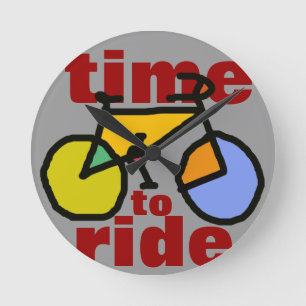 Horloge Ronde Temps to ride ~ bike