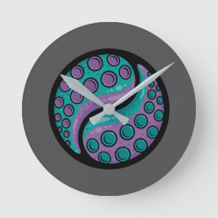 Horloge Ronde Tentacle Yin Yang