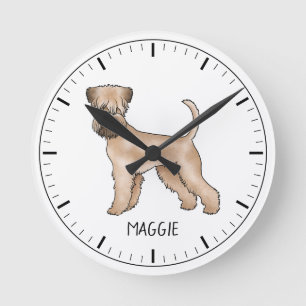 Horloge Ronde Tervueren à poil doux avec nom personnalisé