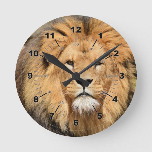 Horloge Ronde Tête de Lions (Recto)