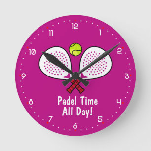 Horloge Ronde Texte personnalisé 🎾 Padel O’Clock