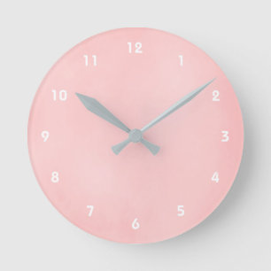 Horloge Ronde Texture douce et rose Écouter l'horloge murale
