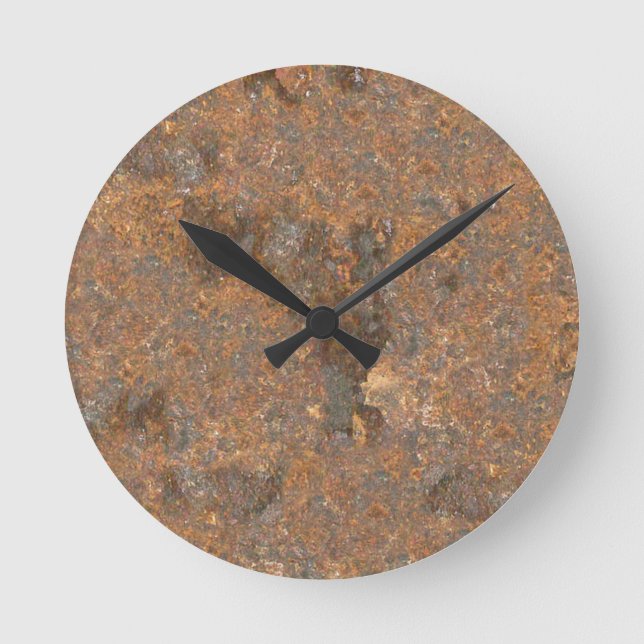 Horloge Ronde Texture métallique rouillée (Recto)