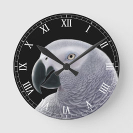 Horloge Ronde The African Gray Parrot