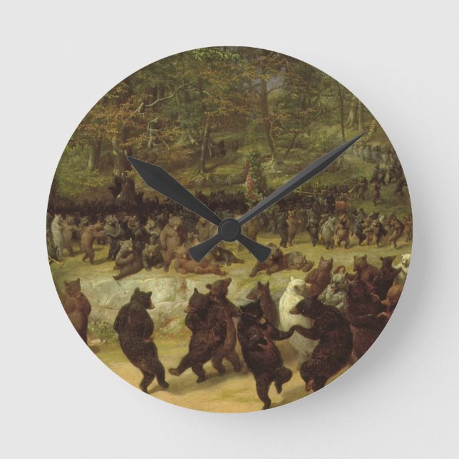 Horloge Ronde The Bear Dance Painting (Recto)