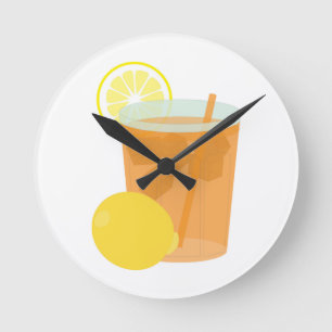 Horloge Ronde Thé glacé au citron