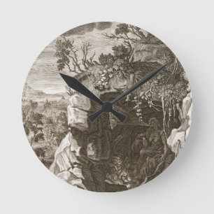 Horloge Ronde The Nymph Echo Changed into Sound, 1731 (engraving
