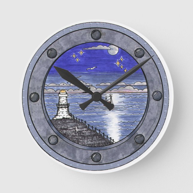Horloge Ronde 'The Porthole' Wall Clock (Recto)
