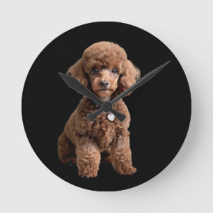 Horloge Ronde Théière Caniche 2