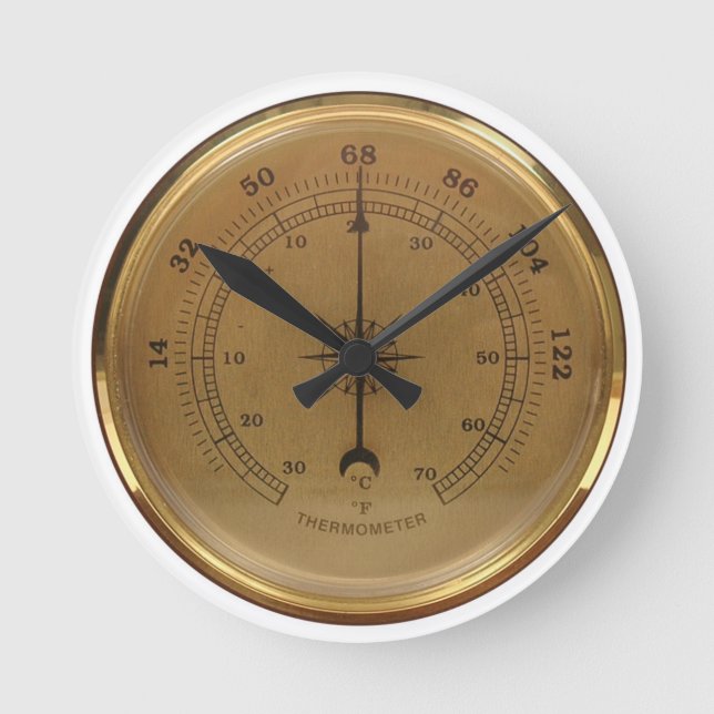 Horloge Ronde Thermomètre à vapeur (Recto)