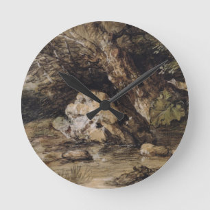 Horloge Ronde Thomas Gainsborough un paysage accidenté avec