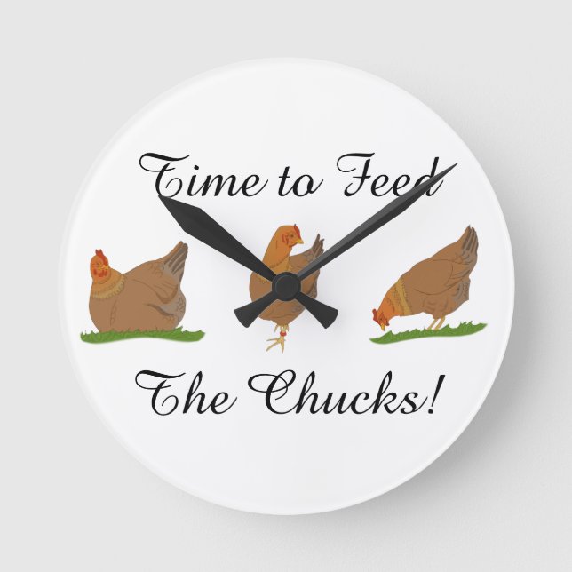 Horloge Ronde Three Little Ladies Hen Clock (Recto)