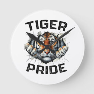 Horloge Ronde Tiger Pride Retro Tiger School