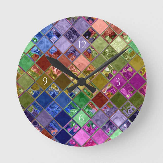 Horloge Ronde Tiles Mosaic (Recto)