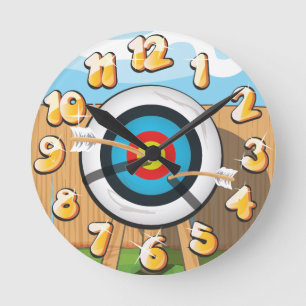 Horloge Ronde Tir à l'arc