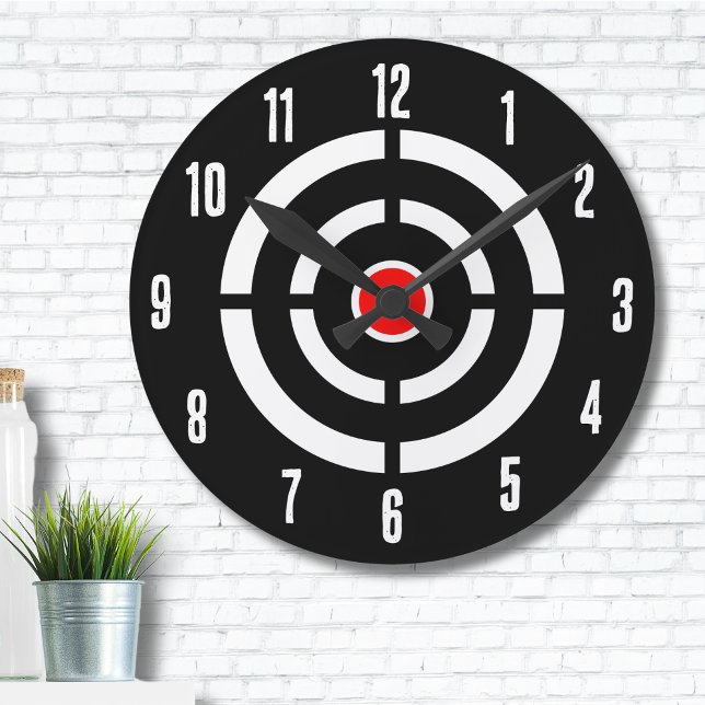 Horloge Ronde Tir sur la cible du tir à l'arc (Sports Shooting Practice Archery Target Round Clock)