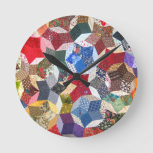 Horloge Ronde Tissu d'édredon