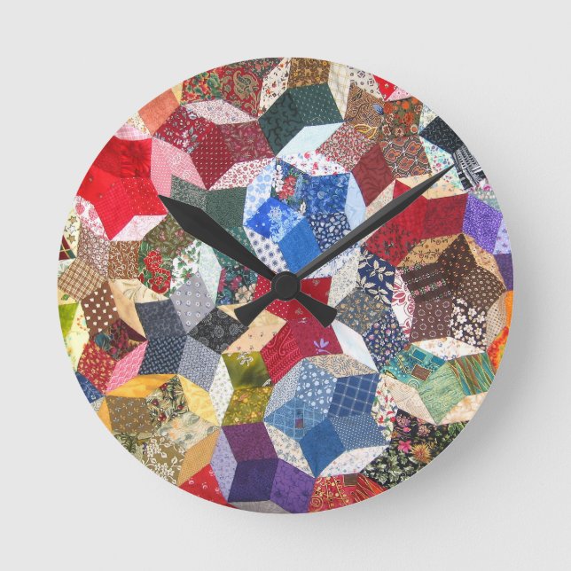 Horloge Ronde Tissu d'édredon (Recto)